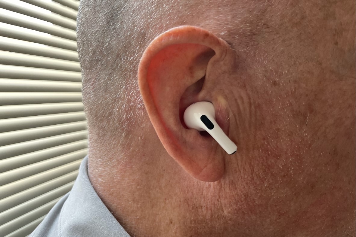 Apple AirPods second-generation in an ear