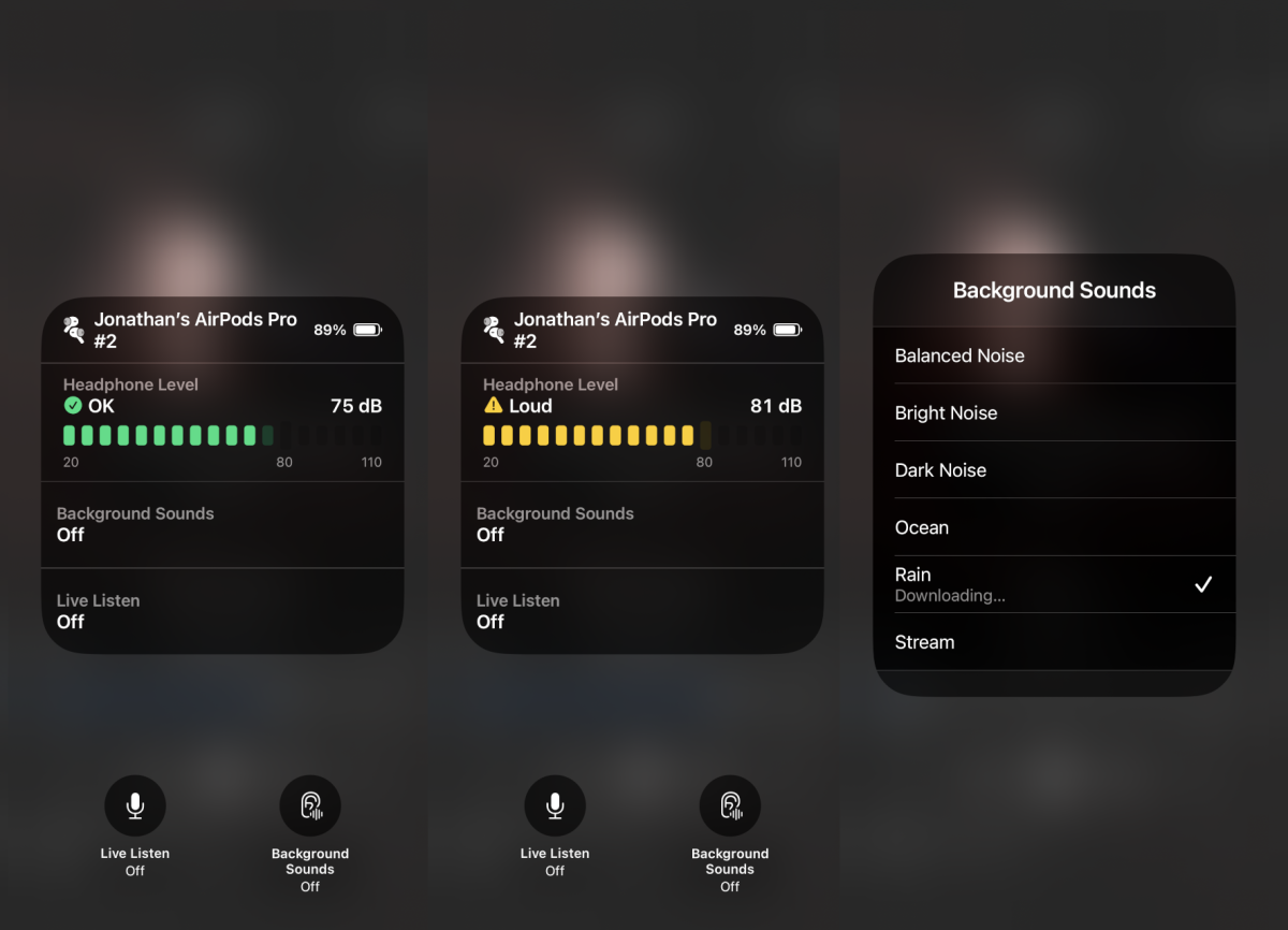 AirPods Pro second-generation hearing safety in Control Center